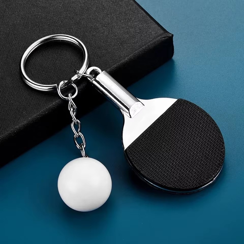 Table Tennis Umpire - クリエイティブで可愛いミニ卓球ラケットキーホルダー、パドルピンポンペンダントキーリングバッグオーナメント、男性女性車用小物ギフト