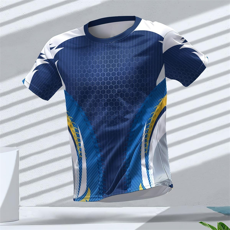 Table Tennis Graphics - 幾何学グラフィック 3D プリントスポーツ Tシャツ夏カジュアルランニング卓球 Tシャツトレンディなストリートメンズ Tシャツファッション