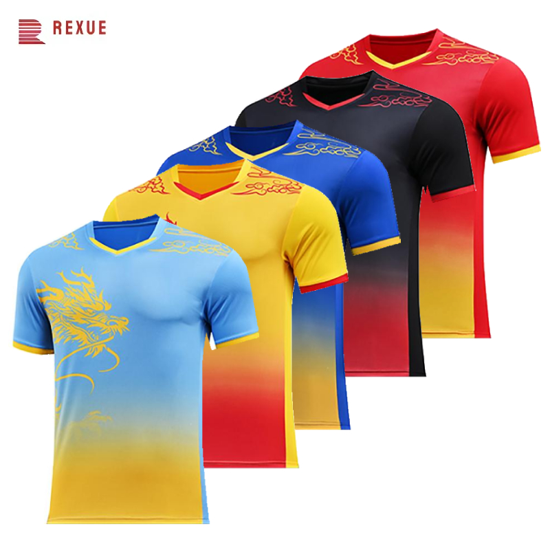 Table Tennis Zhang Jike - 男性と女性のための中国のドラゴンテニスTシャツ,速乾性,カップルの卓球バドミントンTシャツ,半袖のピンポンユニフォームトップ