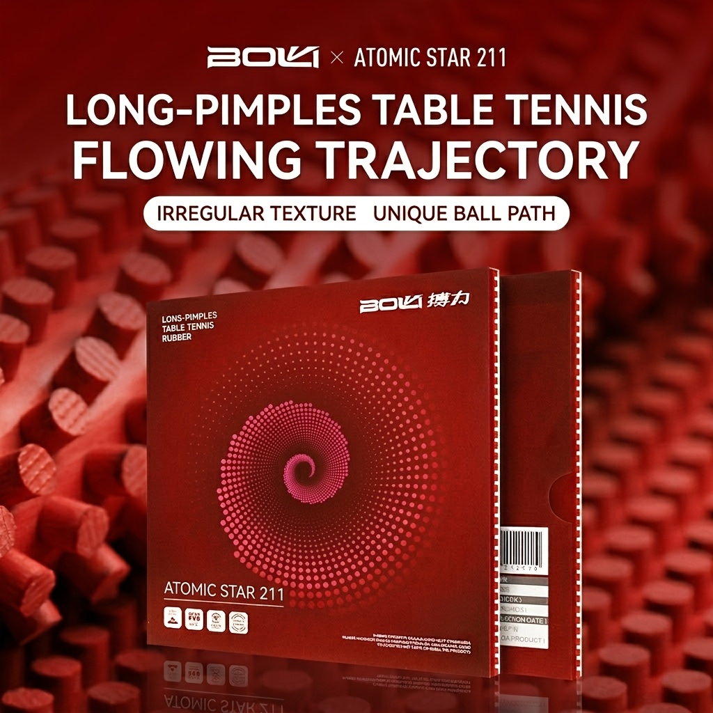Table Tennis Spin - ボリ卓球用ロングピップラバー、微粒子が豊富な卓球用ロングピップラバー、個性的なスピンを生み出す卓球ラケットラバー