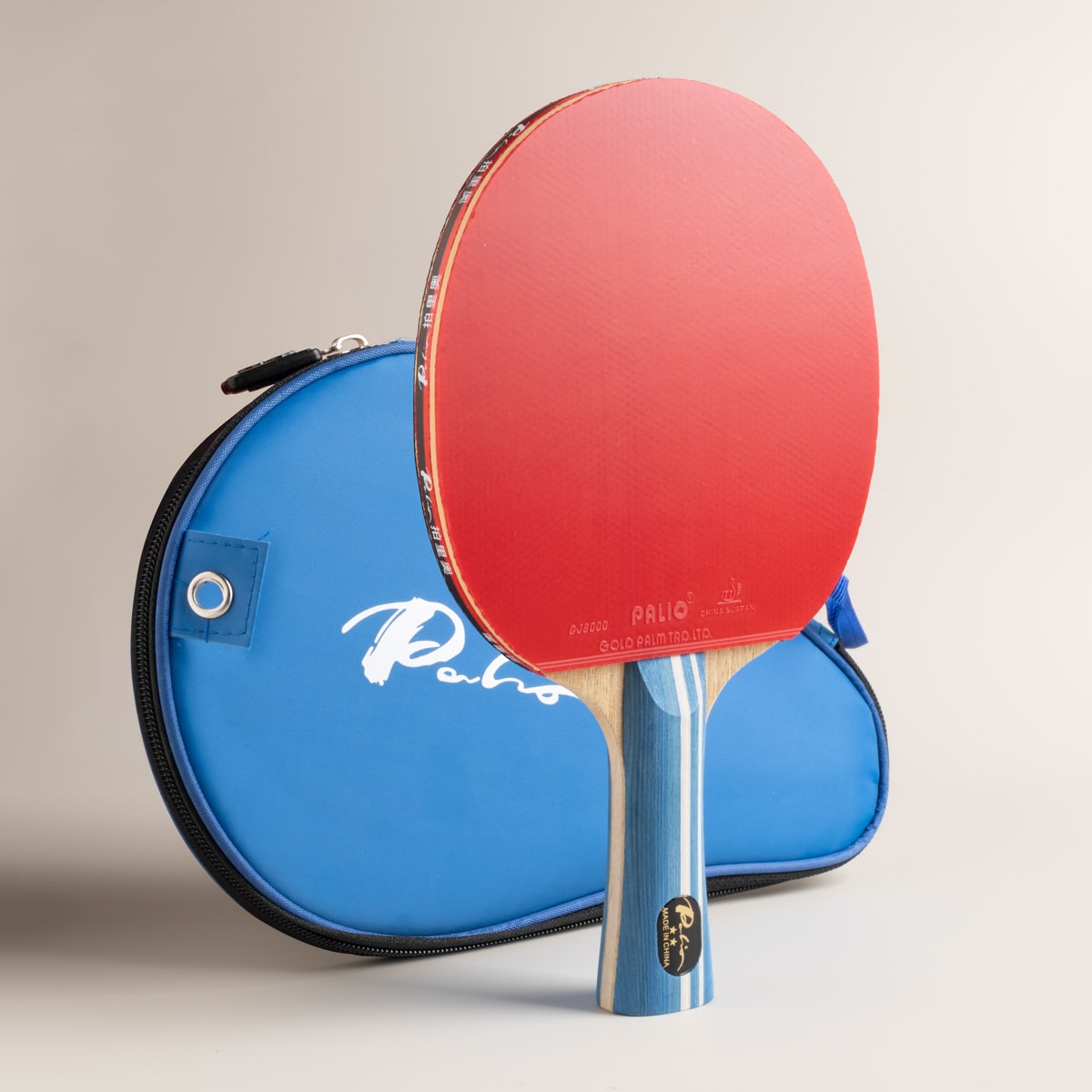 Table Tennis Spin - オリジナルパリオ 2 スター卓球ラケット CJ8000 ゴムループ攻撃的コントロールスピンピンポンバットとバッグ