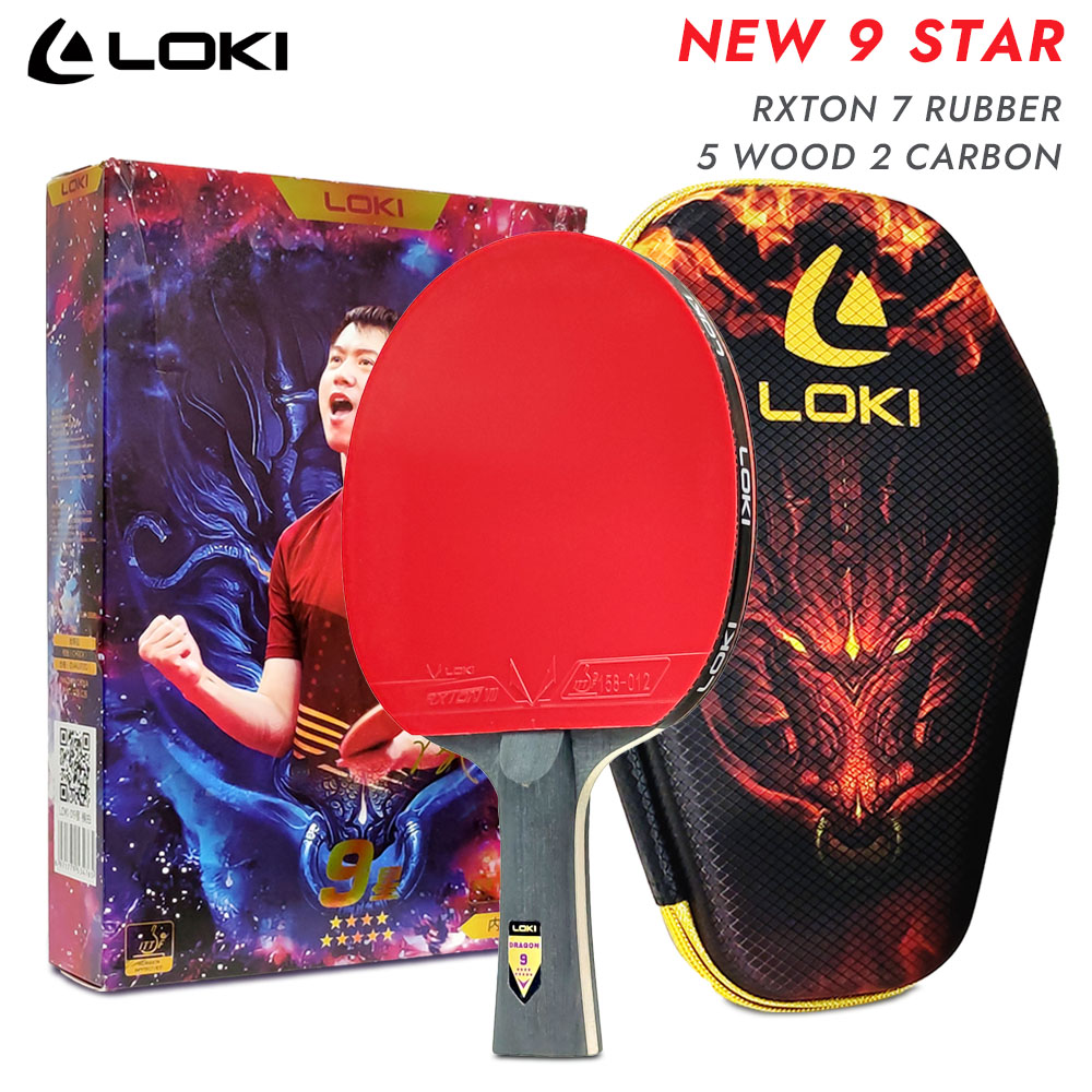 Table Tennis Zhang Jike - LOKI 9 スター卓球ラケット真新しいプロフェッショナルピンポンパドルバット、RXTON 7 スティッキーラバー、5 ウッド
