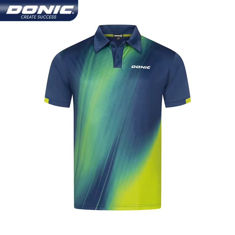 Table Tennis Zhang Jike - DONIC 卓球シャツ ラウンドネック 半袖 卓球服 速乾性