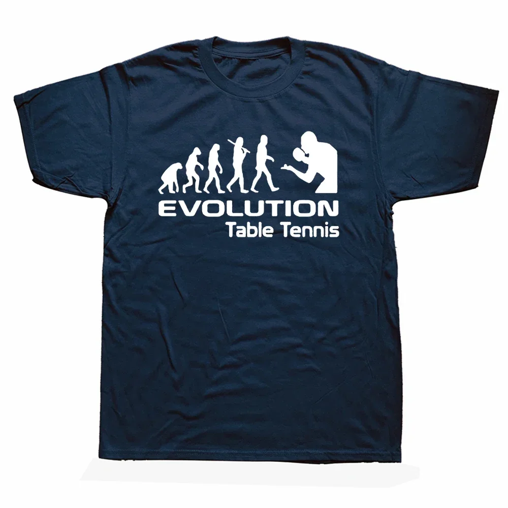 Table Tennis Graphics - グラフィックコットンストリートウェア半袖原宿ヒップホップスポーツ Tシャツ紳士服面白い卓球の進化 Tシャツ