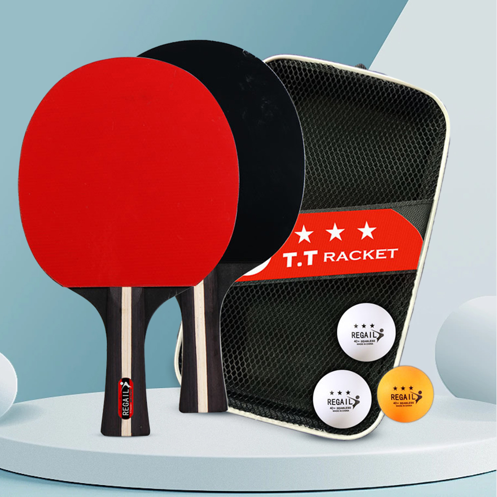 Table Tennis Tournament - 卓球ラケット2本＆ボール3個、プロ仕様2人用卓球パドルセット、トーナメントプレイ用バッグ付き