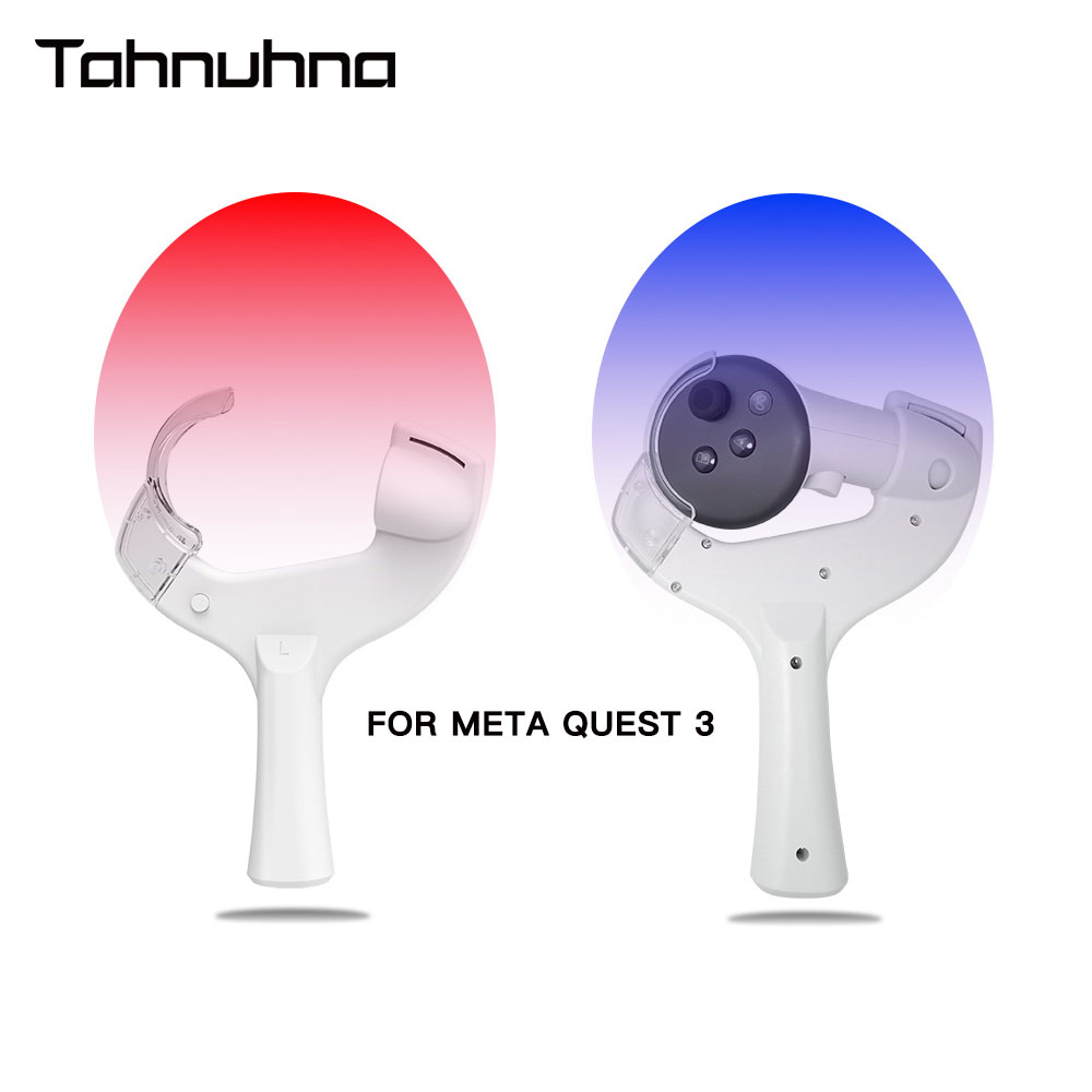 Table Tennis Tournament - 卓球アダプターメタクエスト 3/クエスト 3S コントローラハンドルグリップ再生ピンポンラケット強化 VR ゲームアクセサリー