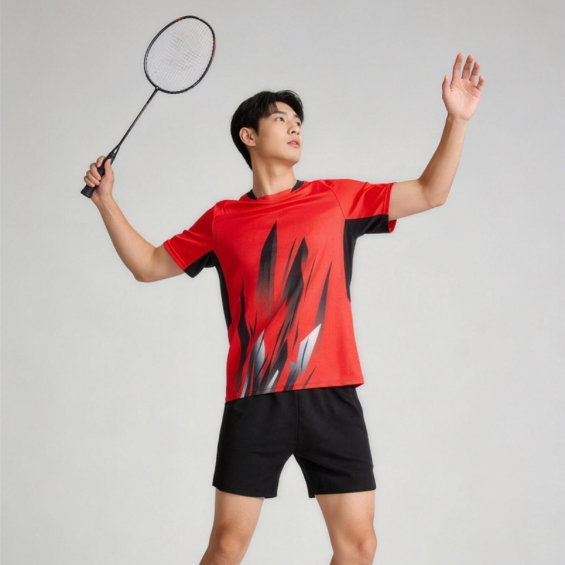 Table Tennis Graphics - バドミントン卓球 Tシャツ男性用 3D グラフィックスポーツ Tシャツ通気性速乾性ピンポンジャージ軽量ジムシャツ