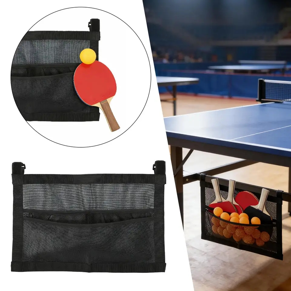 Table Tennis Zlc - 新しいメッシュ卓球ボールホルダー大容量バッグ卓球ボールオーガナイザー壁掛けまたはテーブル下収納トレーニング練習用