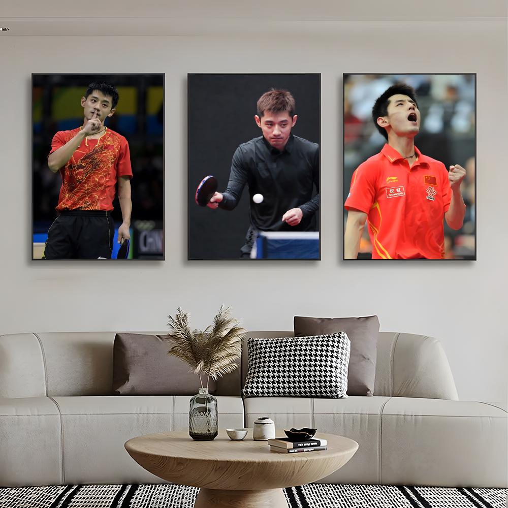 卓球張ジケポスター壁アートプリント装飾壁画家の装飾ギフト非フ - Table Tennis Zhang Jike のレビューと価格