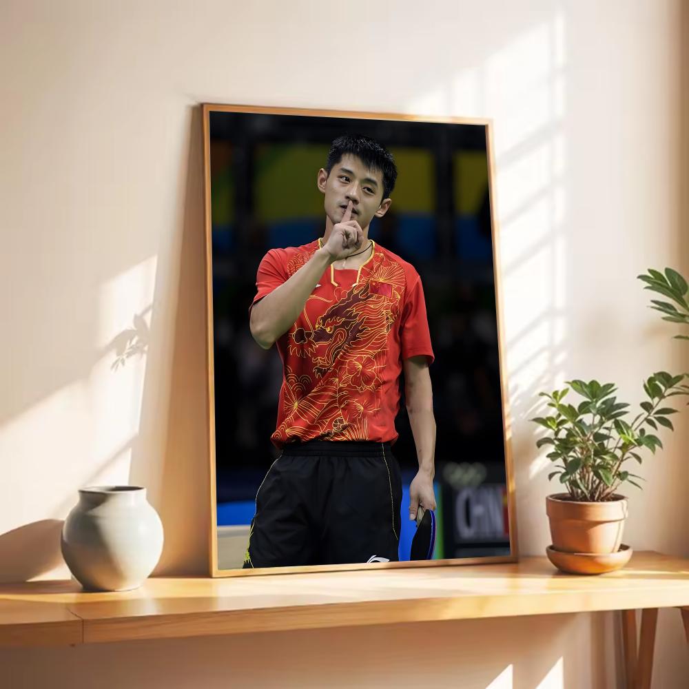 卓球張ジケポスター壁アートプリント装飾壁画家の装飾ギフト非フ - Table Tennis Zhang Jike のレビューと価格