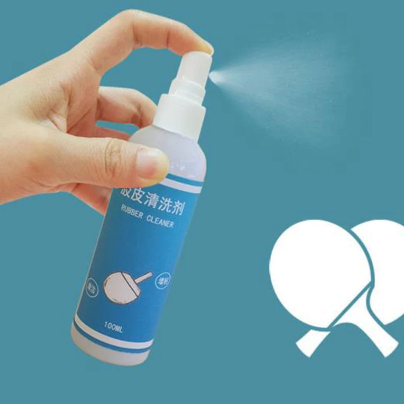 プロのゴム洗浄剤,卓球ラケット,老化防止,高品質,100ml - Table Tennis Logo のレビューと価格