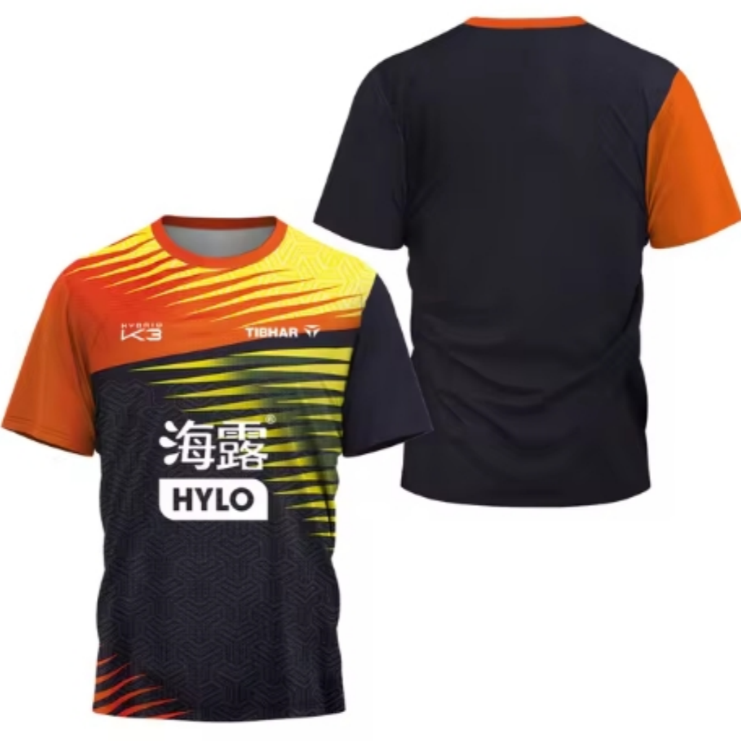 メンズ卓球Tシャツ,半袖,通気性,速乾性,三角形の断片,バド - Table Tennis Jersey Butterfly のレビューと価格