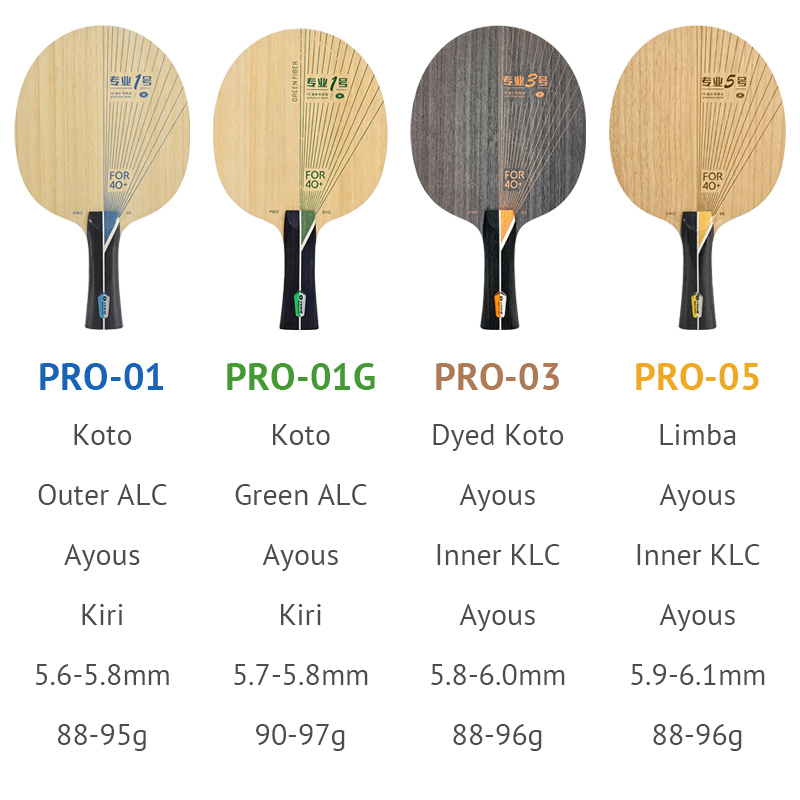 YINHE PRO シリーズ卓球ブレードプロ 01/01G/ - Table Tennis Viscaria のレビューと価格