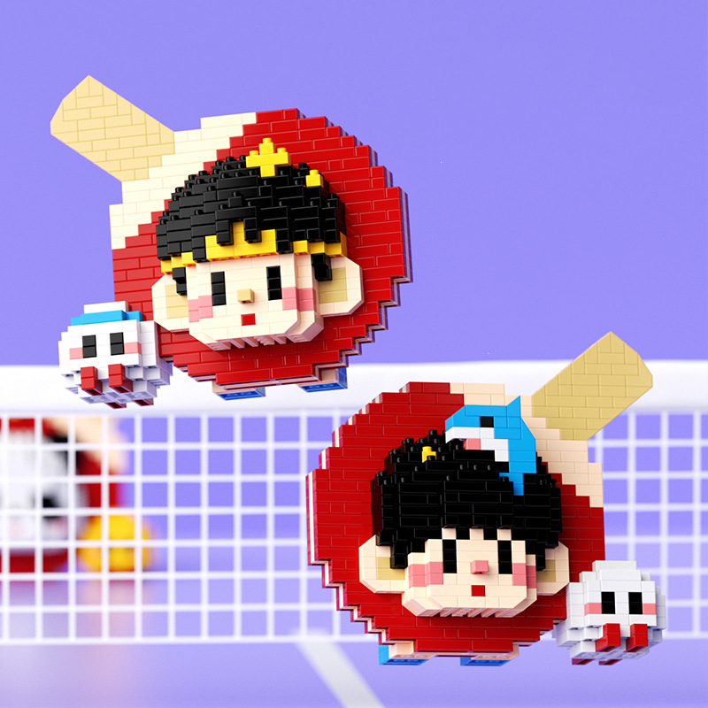 卓球のラケットのビルディングブロック、かわいいパンダチャンピ - Table Tennis Champion のレビューと価格