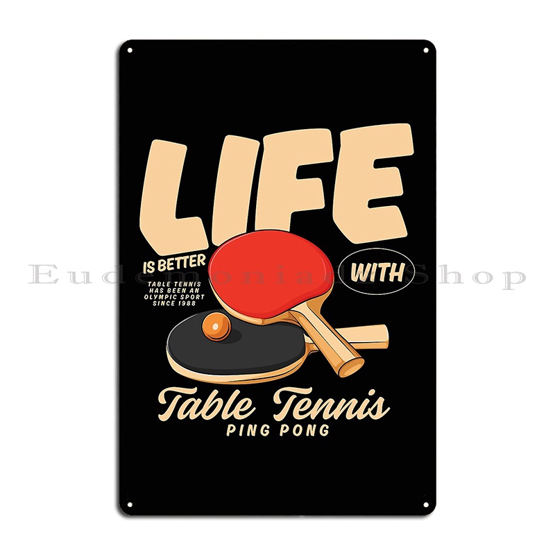あなたは私のポンのピンです 面白い卓球のダジャレ メタルプラ - Table Tennis Live のレビューと価格