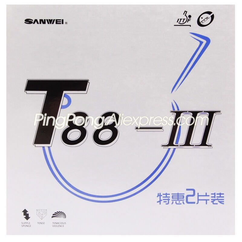 卓球ゴムSANWEI-T88-3,スピンスピード制御,ループ - Table Tennis Spin のレビューと価格