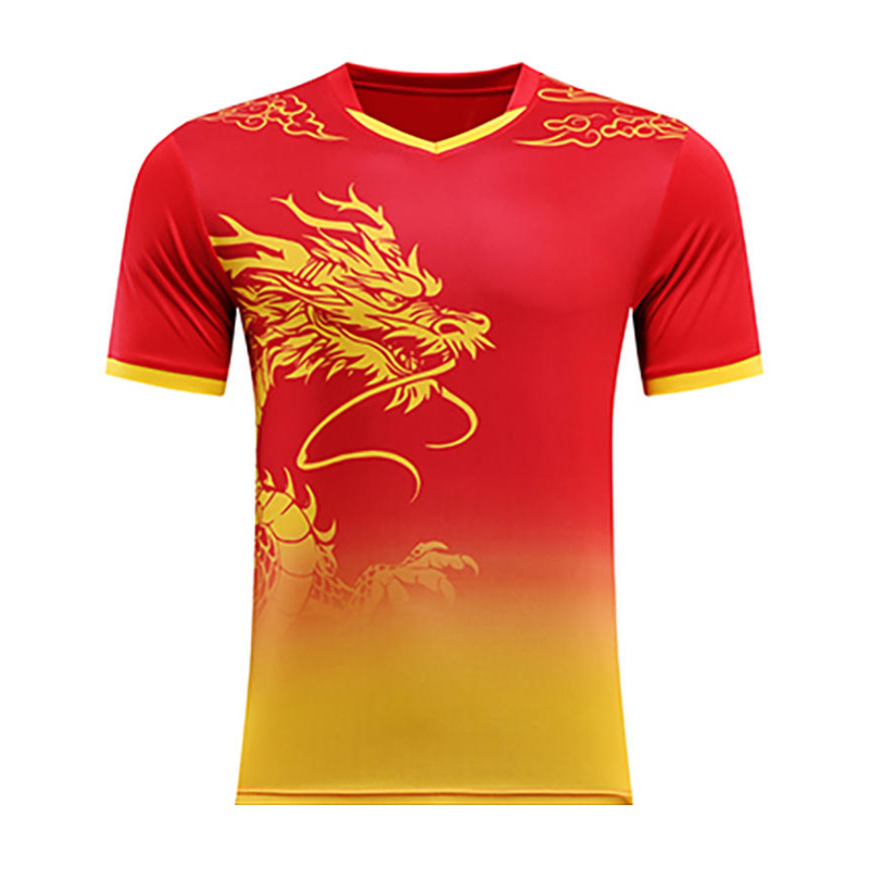 男性と女性のための中国のドラゴンテニスTシャツ,速乾性,カッ - Table Tennis Zhang Jike のレビューと価格