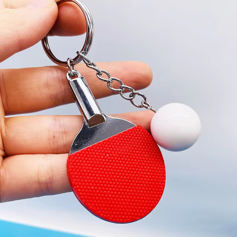 7 色かわいいピンポンラケットペンダントお土産卓球ボールキー - Table Tennis Zlc のレビューと価格