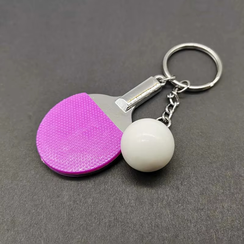 7 色かわいいピンポンラケットペンダントお土産卓球ボールキー - Table Tennis Zlc のレビューと価格