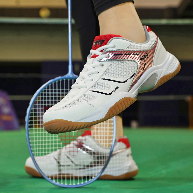 新しいバドミントンシューズ男性女性抗ねじれクッション男性のス - Table Tennis Zlc のレビューと価格