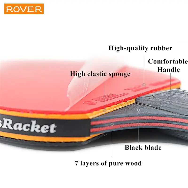 卓球ラケットセット,5つ星,6つ星,2ピース,プロのゴム製ピ - Table Tennis Tournament のレビューと価格