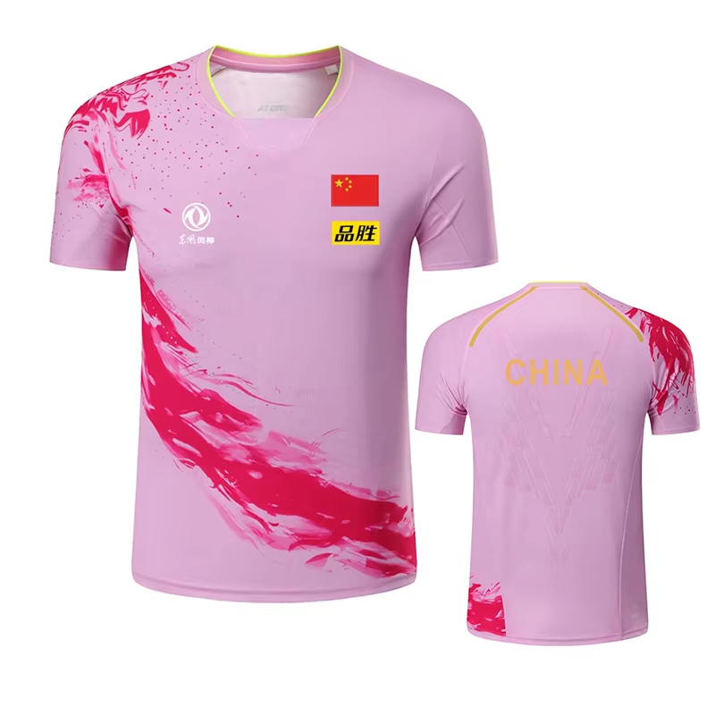男性と女性のためのドラゴンプリント卓球Tシャツ,ファッション - Table Tennis Zhang Jike のレビューと価格