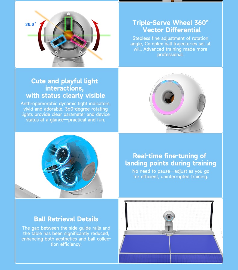 アップグレード版電動インテリジェント卓球ロボット 室内スマー - Table Tennis Machine のレビューと価格