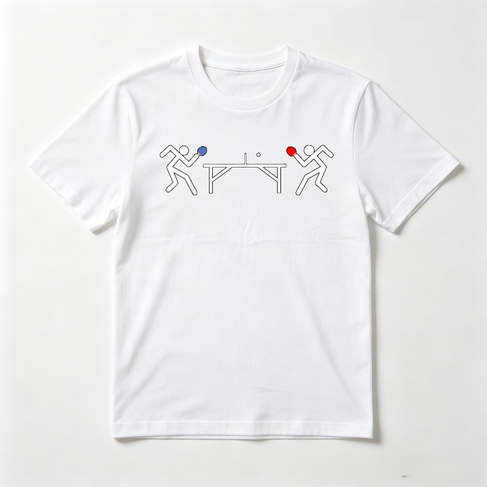 卓球愛好家向けTシャツ　面白いヴィンテージミニマリズムスタイ - Table Tennis Graphics のレビューと価格
