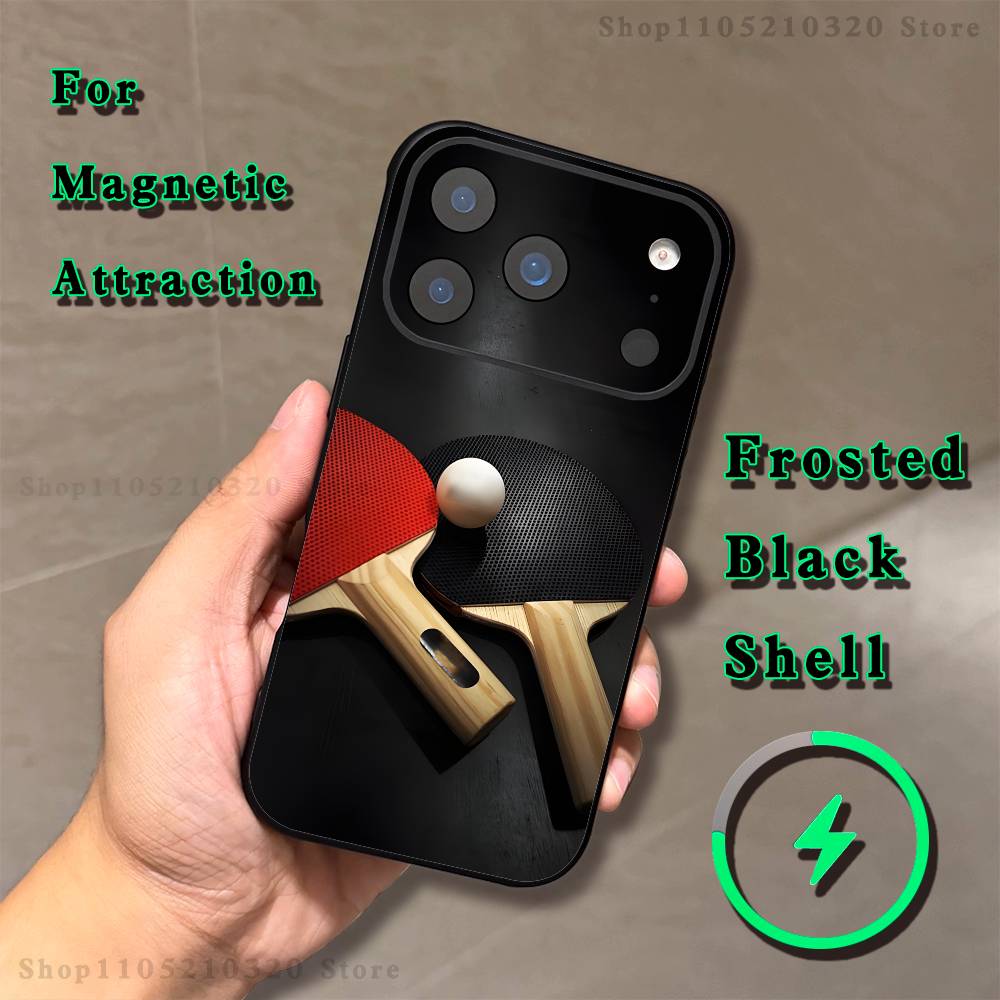 卓球ラケット型iPhoneケース iPhone 17,16, - Table Tennis Logo のレビューと価格