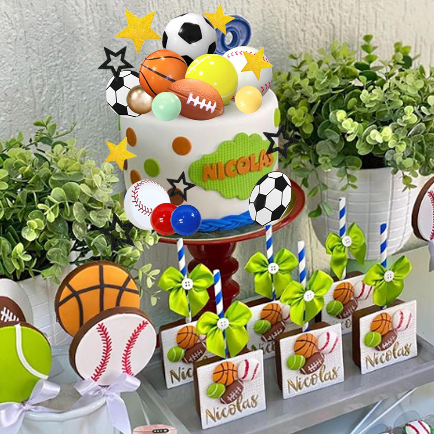 男の子のためのスポーツテーマケーキデコレーション、誕生日パー - Table Tennis Zhang Jike のレビューと価格