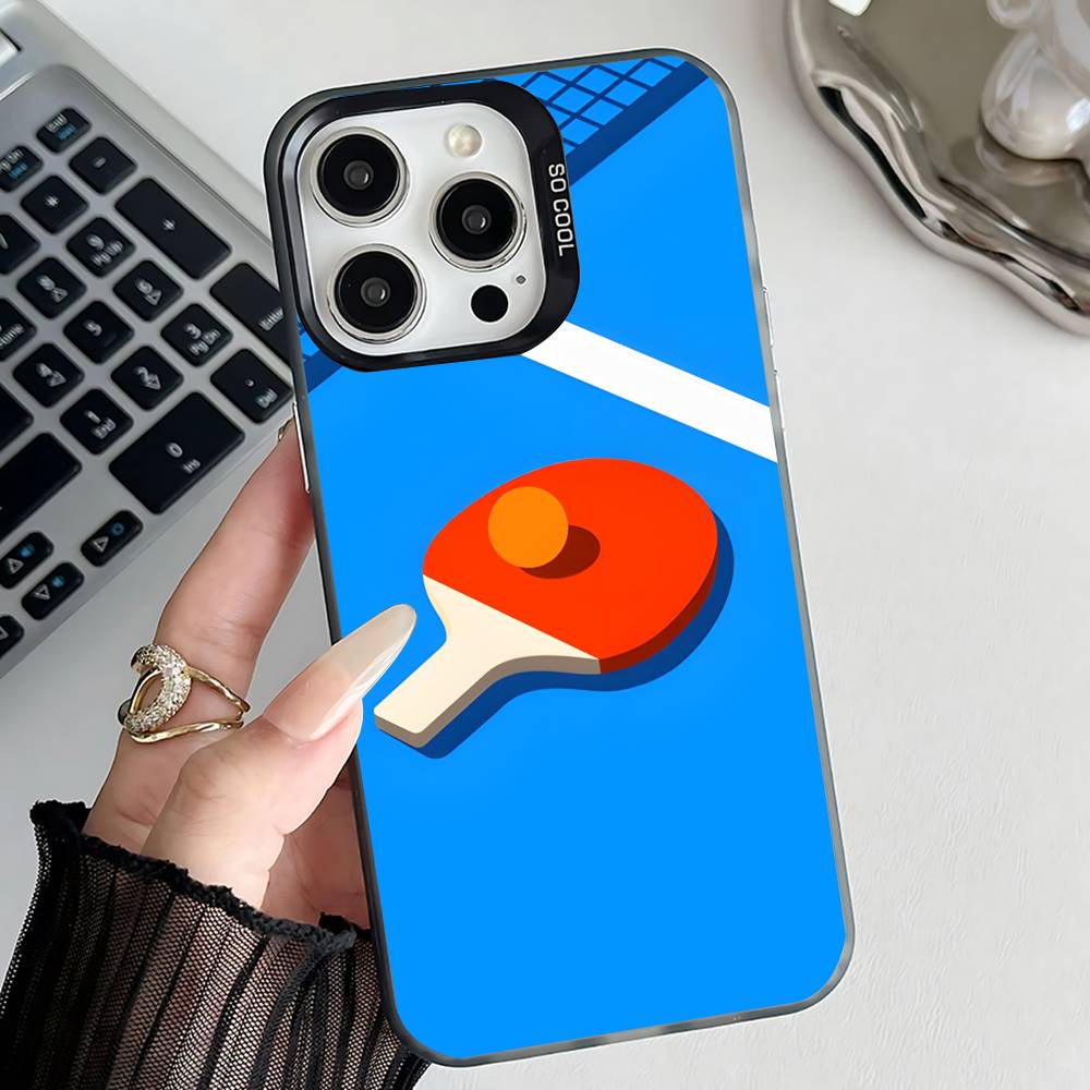 卓球ラケット ピンポン スマホケース iPhone 17,1 - Table Tennis Logo のレビューと価格