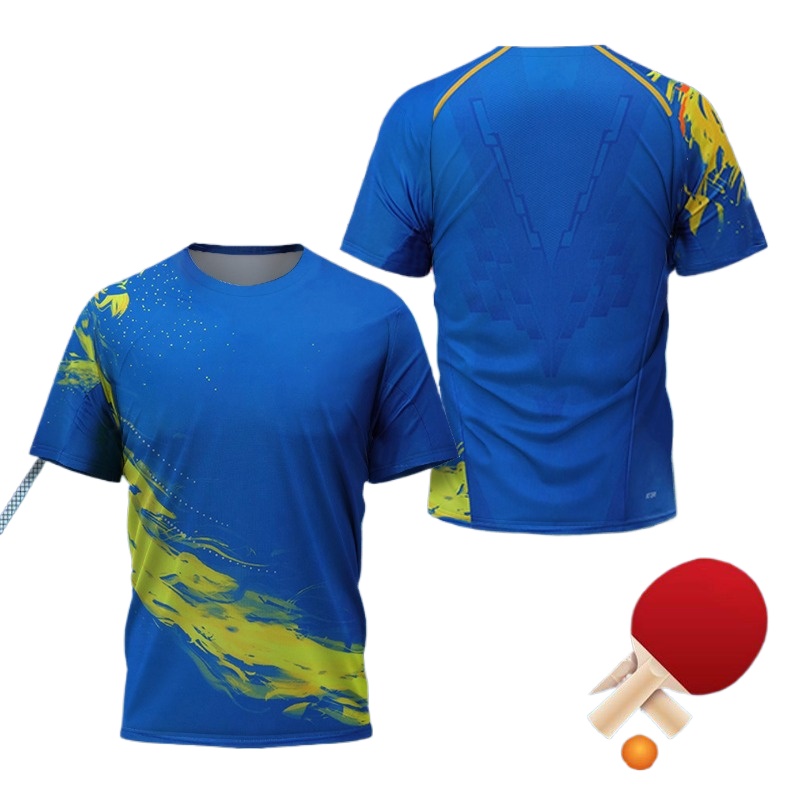 CHN 中国国家ドラゴン卓球 Tシャツ、男性女性用速乾性通気 - Table Tennis Zhang Jike のレビューと価格
