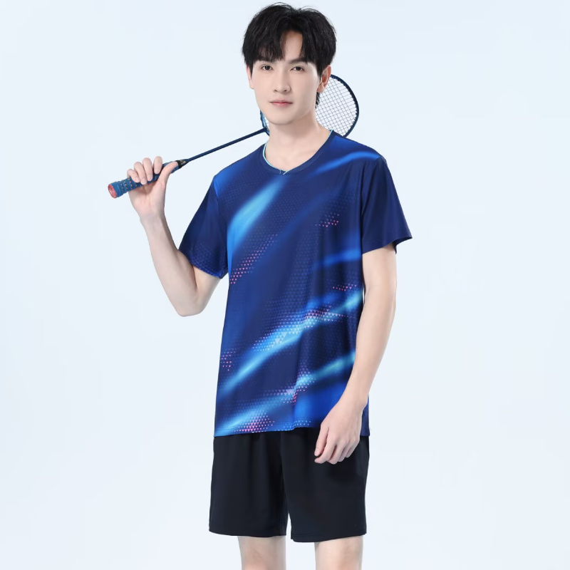 男性用速乾バドミントンシャツ通気性卓球Tシャツ軽量スポーツジ - Table Tennis Logo のレビューと価格
